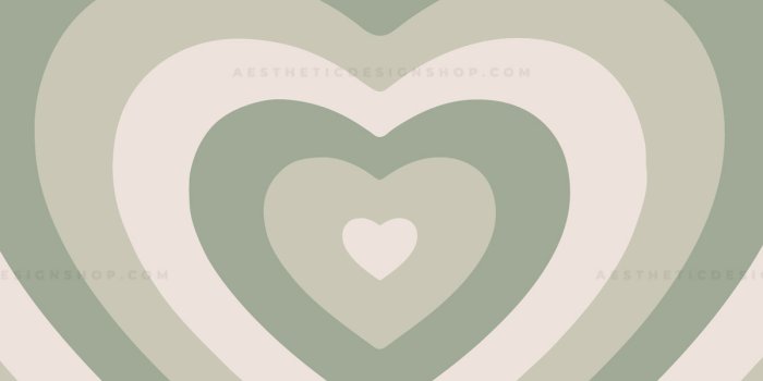 1200x1680 Sage green aesthetic heart background ⋆ Aesthetic Design Shop