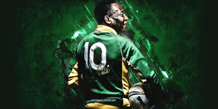 2880x1800 Download wallpapers Pele, Brazilian footballer, portrait, world football  star, Edson Arantes do Nascimento, Brazil national football team, green  stone background, creative art, football for desktop with resolution  2880x1800. High Quality HD pictures