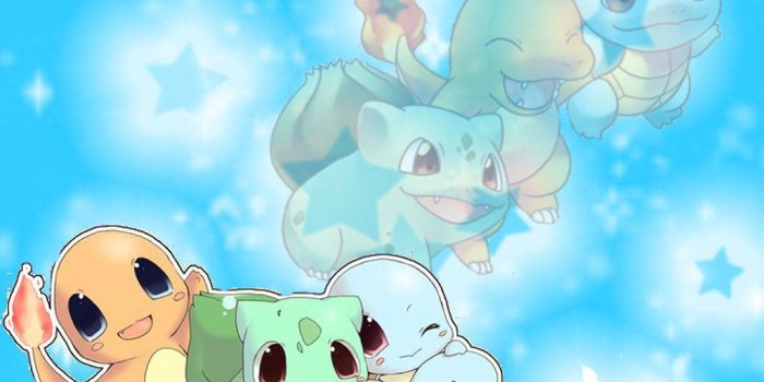 1024x768 Download Cute Pokemon Starters Chibi Art Wallpaper | Wallpapers.com