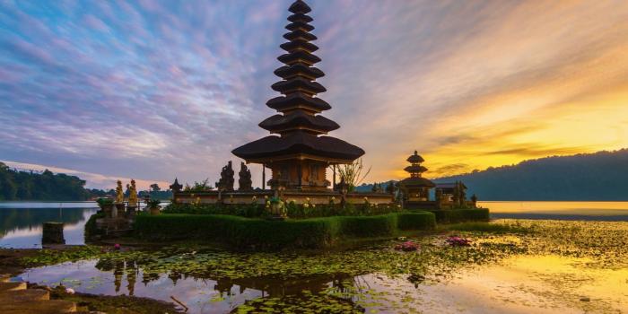 1920x1080 nature, Landscape, Architecture, Building, Asian Architecture, Temple,  Bali, Indonesia, Island, Water, Lake, Plants, Sunset, Trees, Forest,  Clouds, Reflection Wallpapers HD / Desktop and Mobile Backgrounds