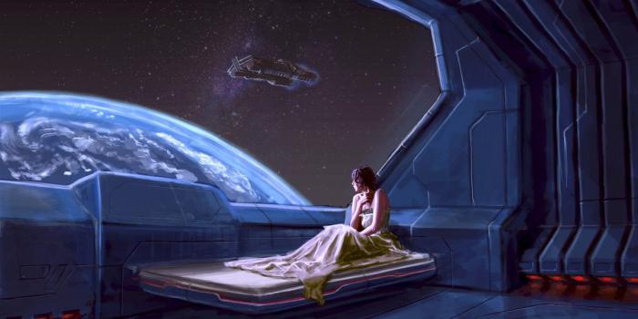 1920x1200 Girl in a spaceship wallpaper - Fantasy wallpapers - #12477