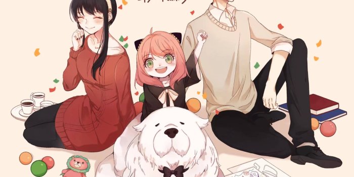 1920x1536 Download Spy X Family Seated Together Wallpaper | Wallpapers.com