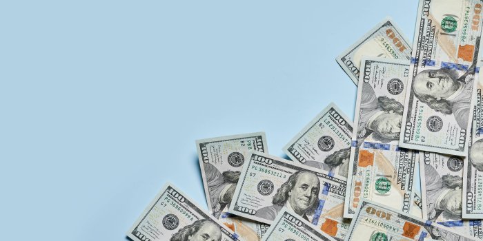 5176x3452 Download Hundred Dollar Money In Blue Wallpaper | Wallpapers.com