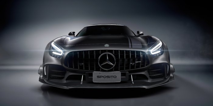 1366x768 Black car Mercedes-AMG GT car wallpaper background - Gnome-look.org