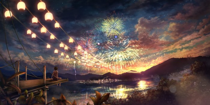 1920x1080 10+ Anime Fireworks HD Wallpapers and Backgrounds