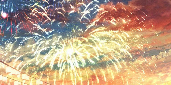 1125x2436 Fireworks Anime Wallpapers