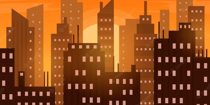 2000x1333 Free Vector | Urban city wallpaper for video conferencing