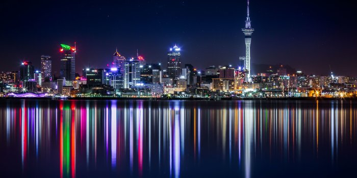 3840x2160 Auckland Wallpaper 4K, Cityscape, Night, Nature, #1015