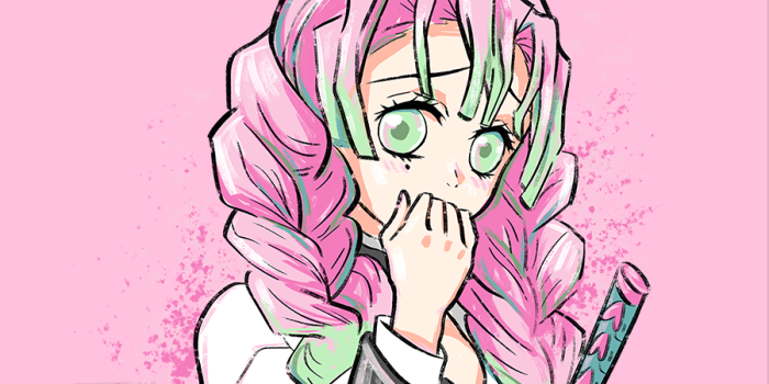 900x1600 Made a Mitsuri Kanroji wallpaper, hope y'all like it:D : r/AnimeART