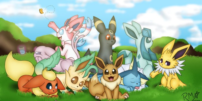 1280x720 Eeveelutions wallpaper (Full) by Richy Miner by RichyMiner -- Fur Affinity  [dot] net