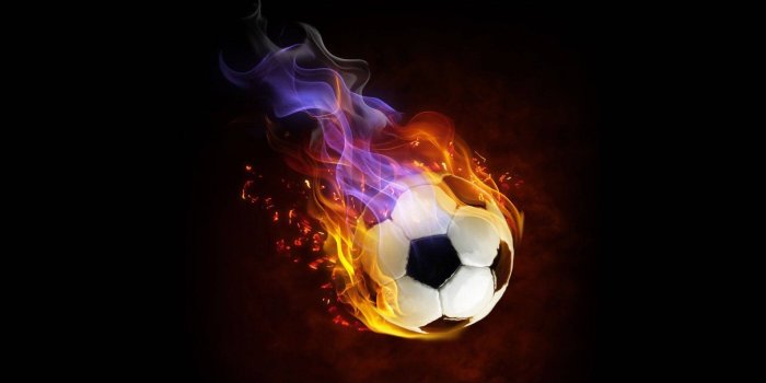 1920x1080 Download Cool Soccer Ball Flames Wallpaper | Wallpapers.com