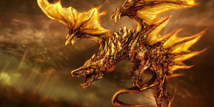 1332x850 Wallpaper fiction, fire, dragon, wings, art images for desktop, section  фантастика - download
