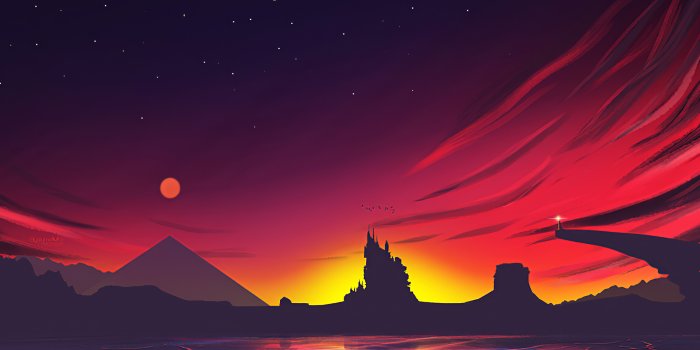 1920x1200 1920x1200 Minimal Sunset Landscape 4k 1080P Resolution HD 4k Wallpapers,  Images, Backgrounds, Photos and Pictures