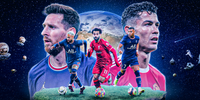 2048x1152 Kylian Mbappe, Mohamed Salah, Erling Haaland vying to usurp Lionel Messi  and Cristiano Ronaldo as world's best | Football News | Sky Sports