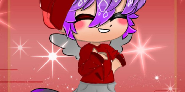 1605x1920 Download Gacha Club Red Purple Character Wallpaper | Wallpapers.com