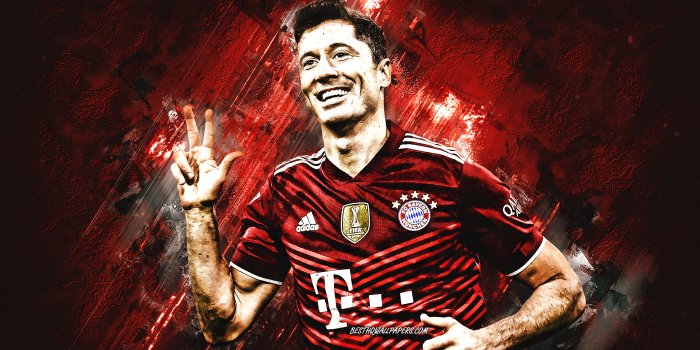 2880x1800 Download wallpapers Robert Lewandowski, FC Bayern Munich, Polish  footballer, portrait, red stone background, Lewandowski art, Bundesliga,  Germany, football for desktop with resolution 2880x1800. High Quality HD  pictures wallpapers
