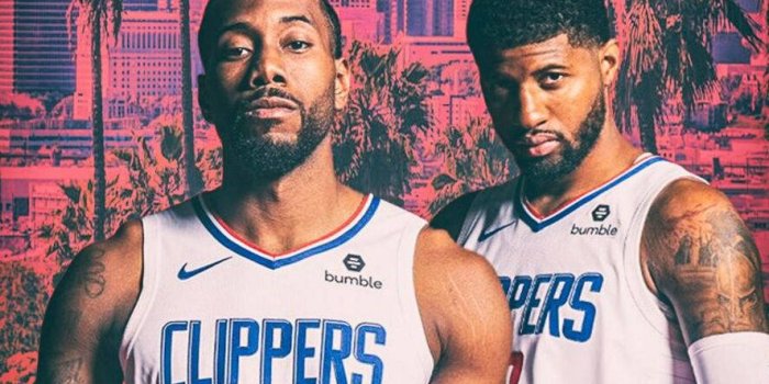 887x1920 Download Paul George And Kawhi Leonard Wallpaper | Wallpapers.com