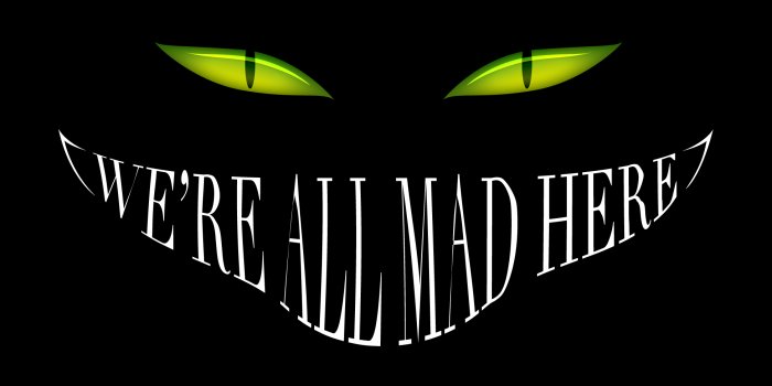 1950x1050 alice, In, Wonderland, Smile, Cheshire, Cat, Black, Mad, Eyes, Dark,  Halloween Wallpapers HD / Desktop and Mobile Backgrounds