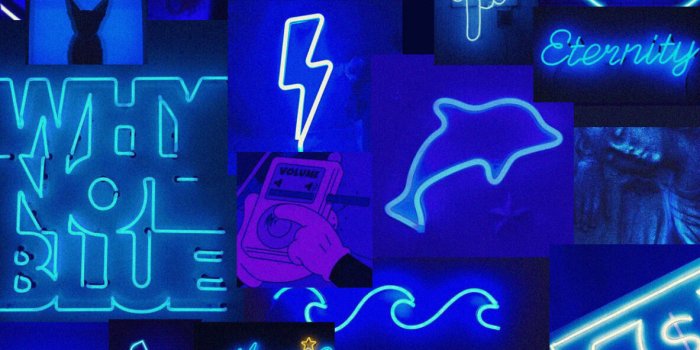1183x2560 Blue Neon Aesthetic Wallpapers - Aesthetic Blue Wallpaper for iPhone