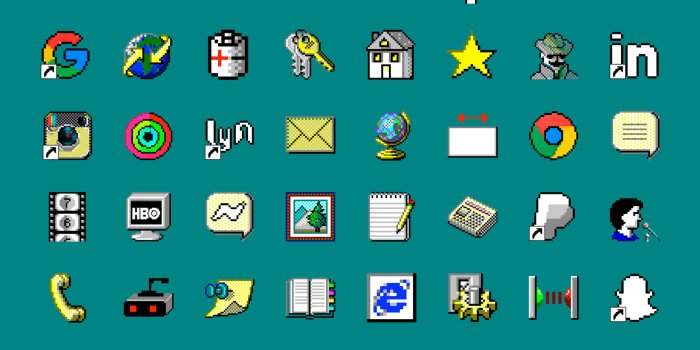 2118x2560 Windows 95 App Icons iOS 14 - Windows 95 Aesthetic Icons & Wallpapers