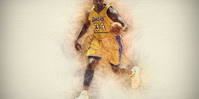 3840x2400 Download wallpapers Shaquille ONeal, 4k, artwork, Shaq, basketball stars,  Los Angeles Lakers, ONeal, NBA, basketball, LA Lakers, drawing ONeal for  desktop with resolution 3840x2400. High Quality HD pictures wallpapers