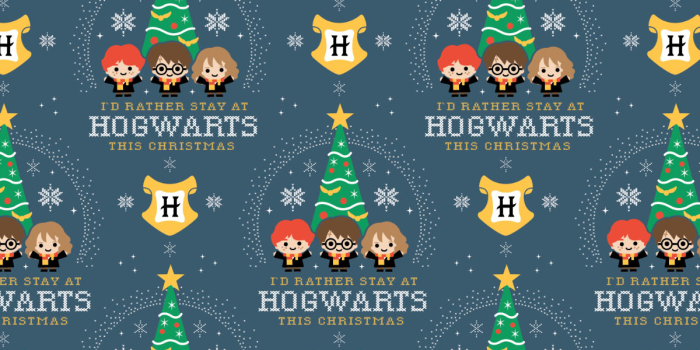 1200x1360 Hogwarts Christmas - Harry Potter Christmas Cotton Fabric, Blue –  CraftsFabrics