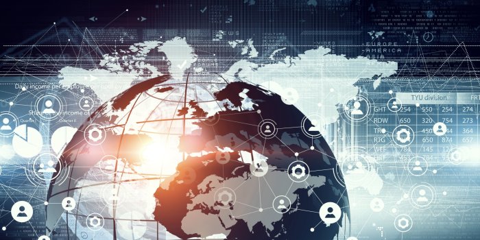 1920x1026 3D business technology network digital