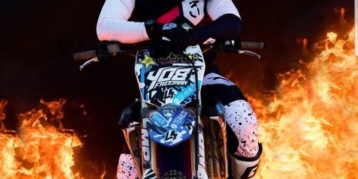 1080x1920 Download Dirt Bike Flames Wallpaper | Wallpapers.com