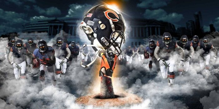 1280x720 Download Chicago Bears Smoky Desktop Wallpaper | Wallpapers.com