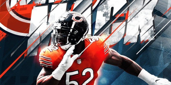 887x1920 Download Khalil Mack Chicago Bears Mobile Wallpaper | Wallpapers.com