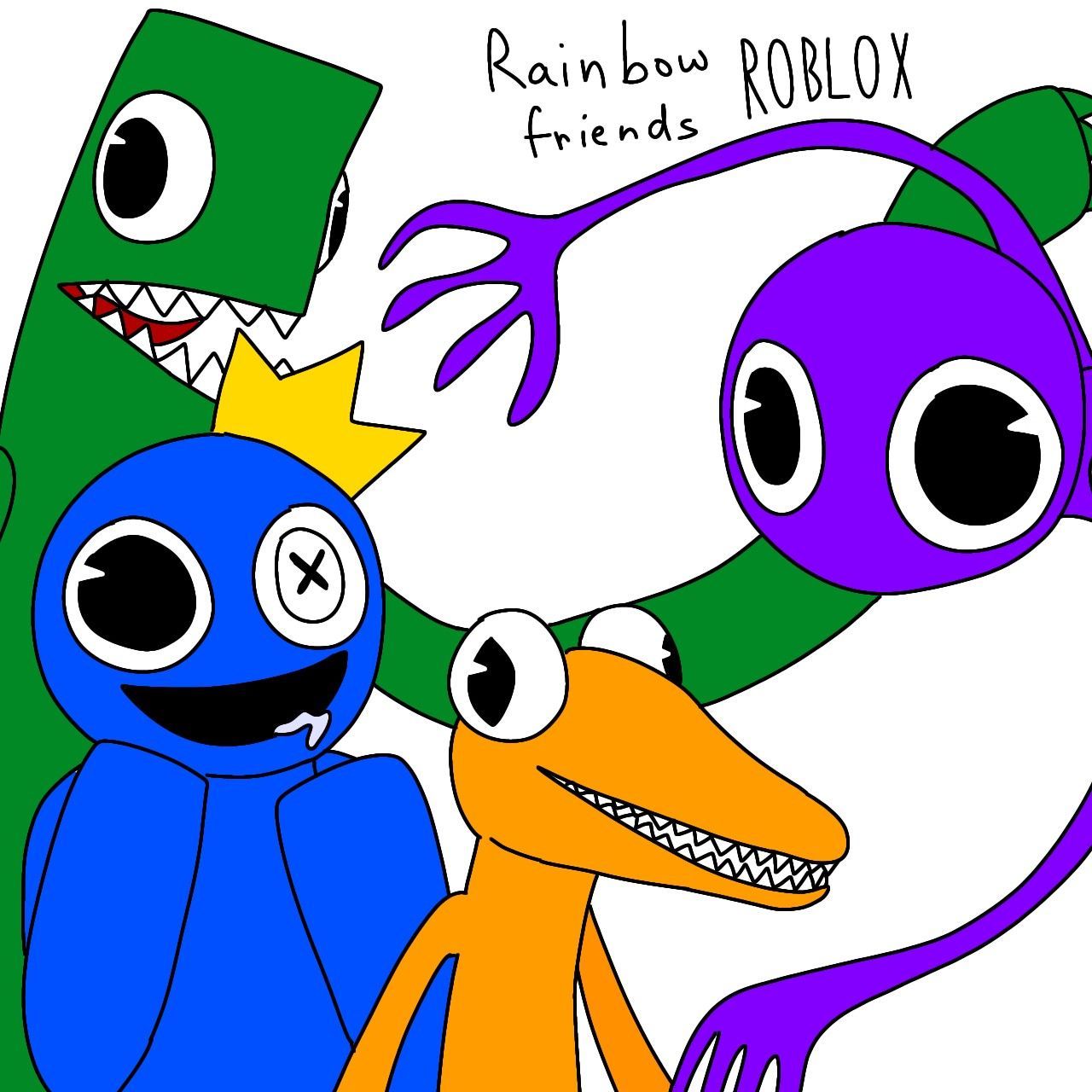 1280x1280 Rainbow friends roblox | Friends wallpaper, Rainbow, Drawings of friends