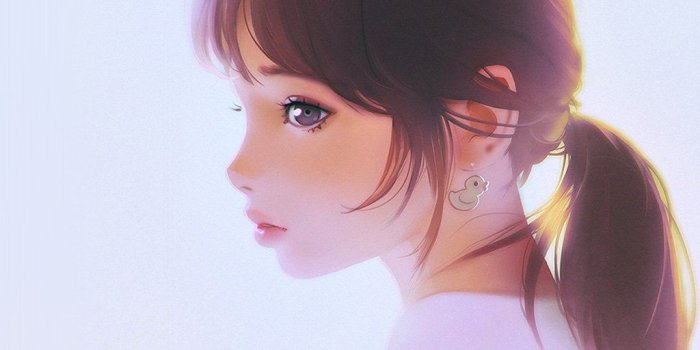 1024x1024 Girl Face Cute Ilya Kuvshinov Illustration Art iPad Wallpapers Free Download