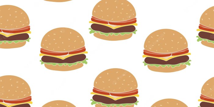 2000x2000 Premium Vector | Vector illustration of a hamburger on a white background  for wallpaper cover print food