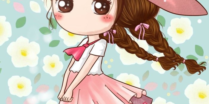 1080x1920 Cute Cartoon Girl | Pretty | Woman Wallpaper Download | MobCup