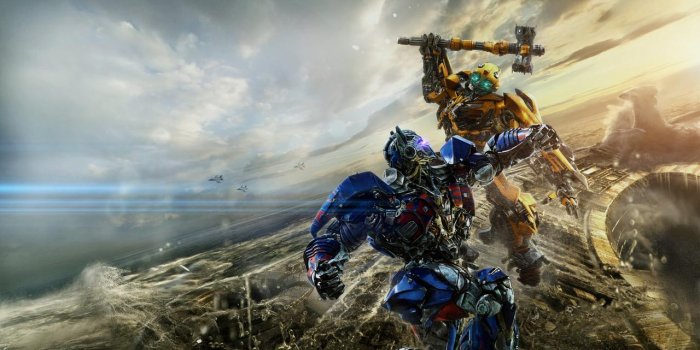 1280x800 Transformers: The Last Knight - Battling Optimus Prime and Bumblebee 2K  wallpaper download