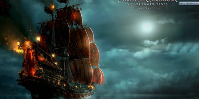 1920x1080 Blackbeards Ship In Pirates Of The Caribbean 4 Wallpaper