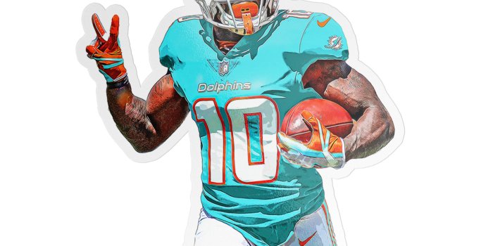 2000x2000 Tyreek Hill Miami Dolphins Football Glossy Sticker Vinyl - Etsy