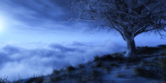 3840x1024 Digital Blasphemy 3D Wallpaper: At World's Edge (Winter) Triple Screen Free  Sample