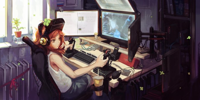 3004x1567 Gamer Girl Wallpapers