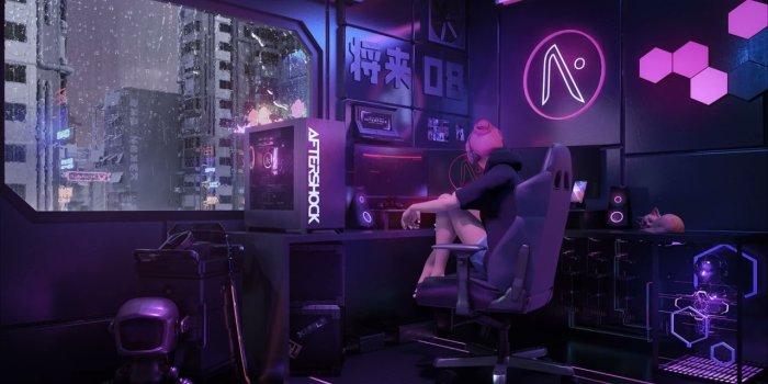 1280x720 Purple Gamer Girl Live Wallpaper! HD Desktop Screensaver 60FPS 4K -  Minimalistic PC Screensaver