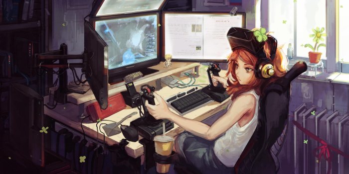 2560x1440 2560x1440 Anime Gamer Girl 1440P Resolution HD 4k Wallpapers, Images,  Backgrounds, Photos and Pictures