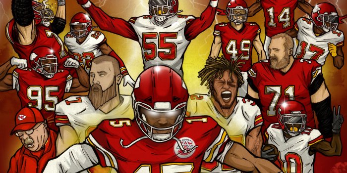 3000x2357 Kansas City Chiefs 2019-2020 Team Mural - Etsy