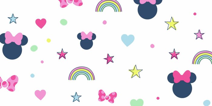 3000x3000 York Wallcoverings Disney Minnie Mouse Rainbow Wallpaper - Walmart.com