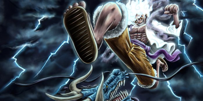 3840x2160 1375182 luffy, gear 5, vs kaido, dragon, one piece, 4k - Rare Gallery HD  Wallpapers
