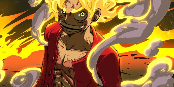 1280x1024 One Piece - Monkey D. Luffy Gear 5 Awakening Rubber Body HD wallpaper  download