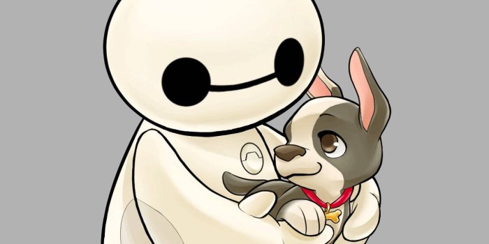 1236x1651 Download Big Hero 6 Baymax Holding Winston Wallpaper | Wallpapers.com