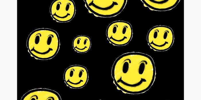 1000x1000 Smiley Face Wallpaper Patern Retro Vintage Design