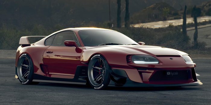 3840x2160 Red modified toyota supra mk4 4K wallpaper download