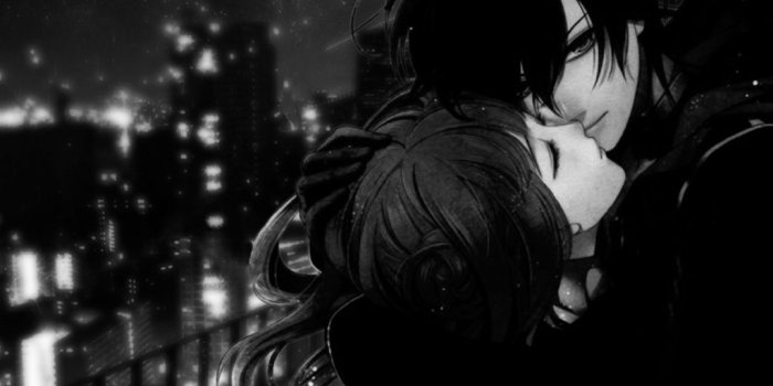 1024x768 Sweet Couple Dark Art | Anime, Anime love, Love wallpaper