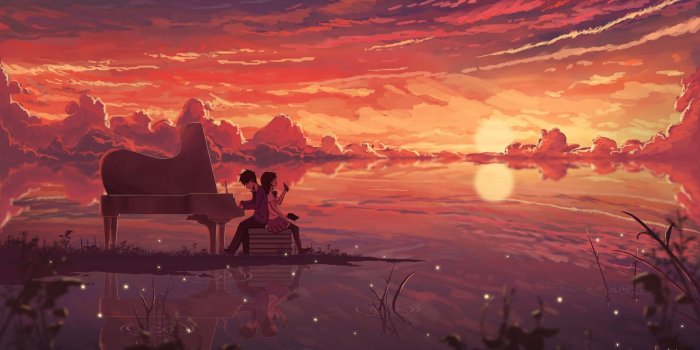 1920x1200 586321 anime, love, digital art, couple - Rare Gallery HD Wallpapers